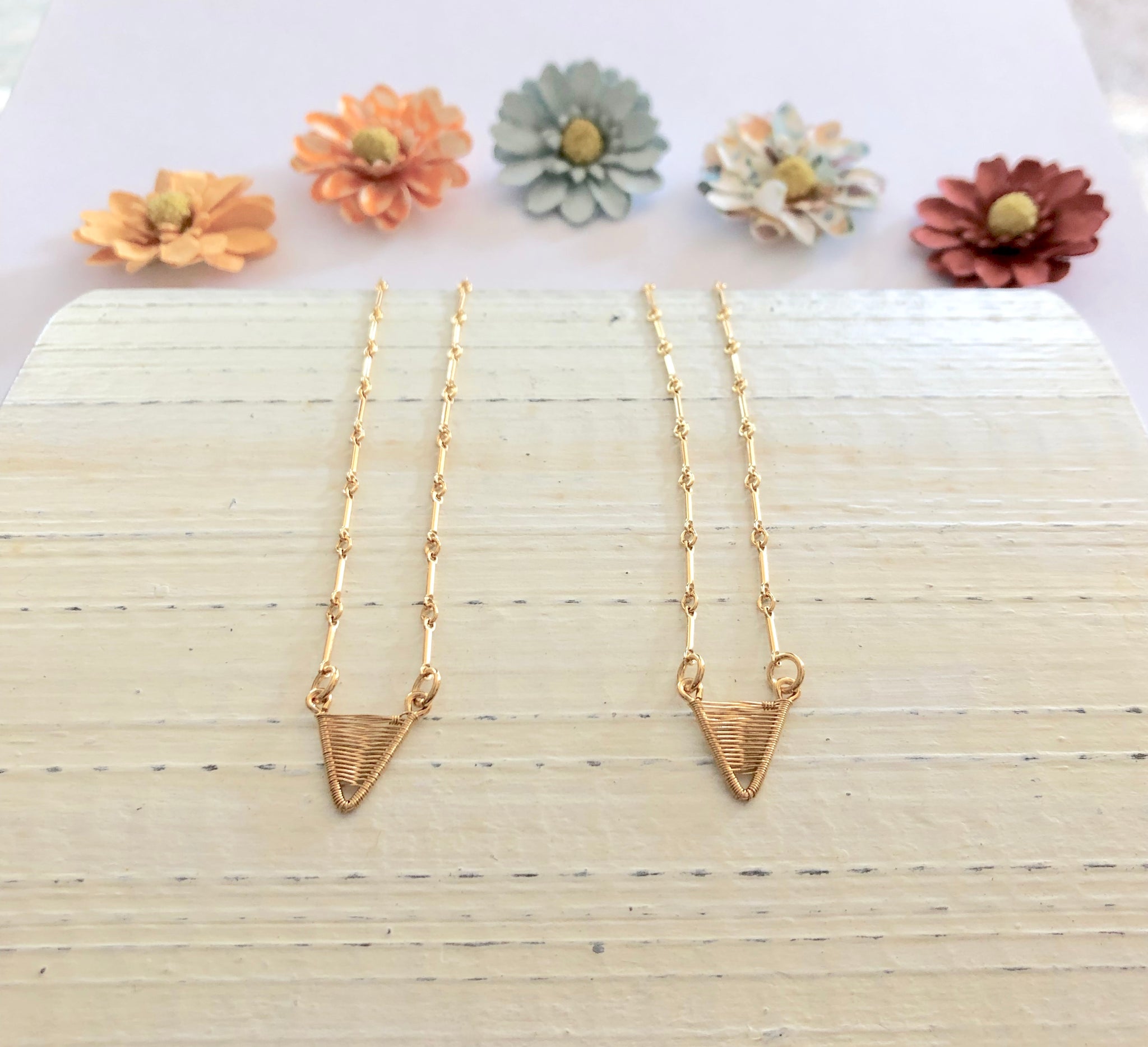 24k Vermeil Tiny Deluxe Shield Necklaces