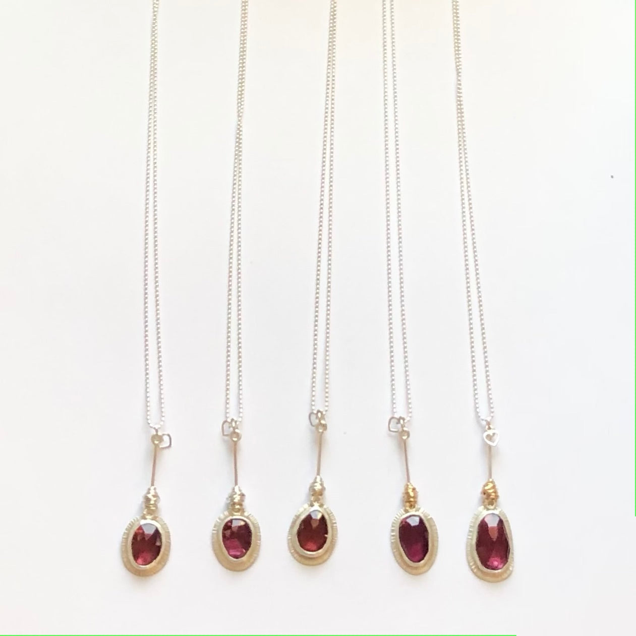 Rhodolite Garnet - January Shenanigans Pendulum Nest Necklace