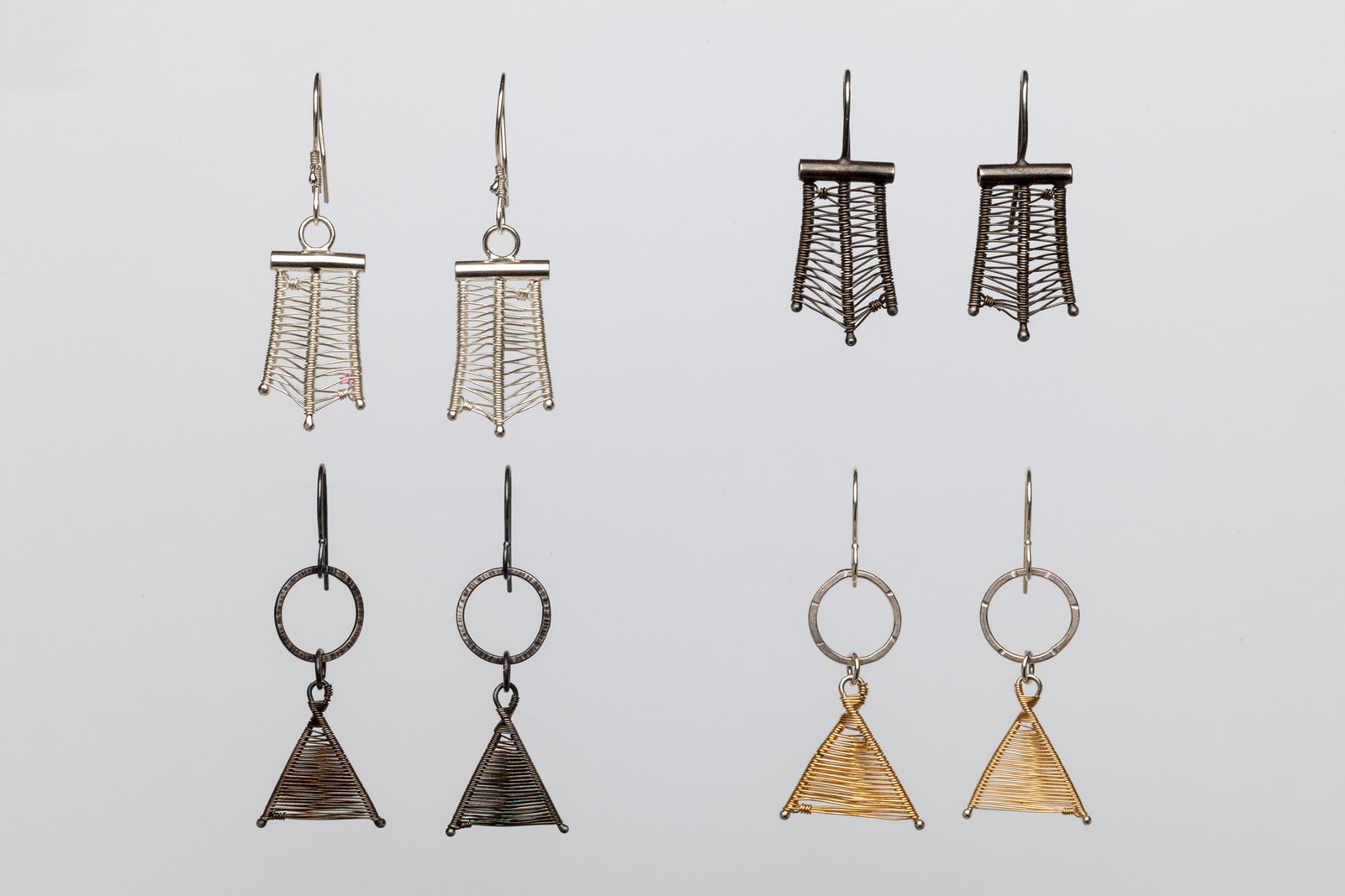 Tiny Circle Wishbone Earrings