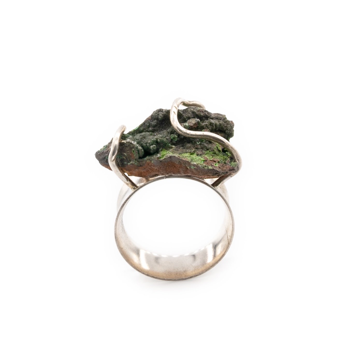 Conichalcite Specimen Silver Ring by Original Sin Jewelry