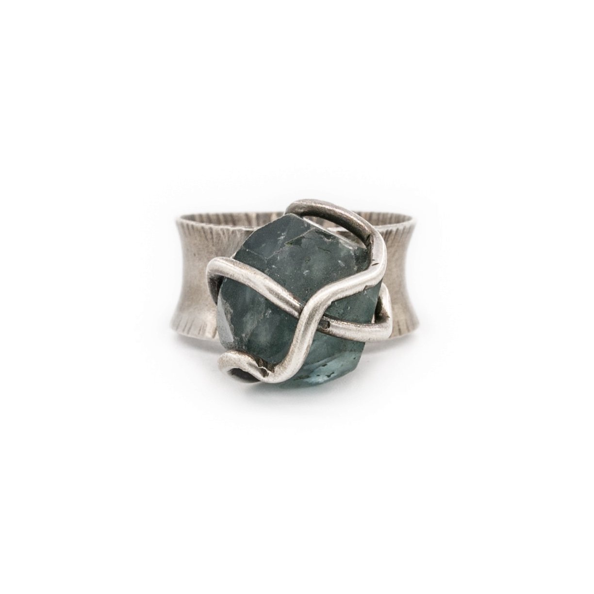 Original Sin Jewelry Fluorite Oxidized Silver Ring