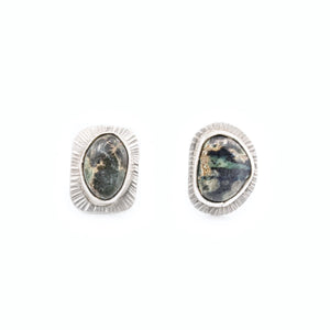 Damele Turquoise Silver Stud Earrings by Original Sin Jewelry