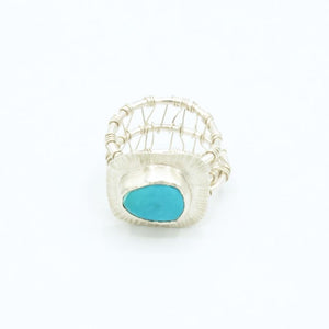 Blair - Royston Turquoise Woven Nest Ring - Original Sin Jewelry