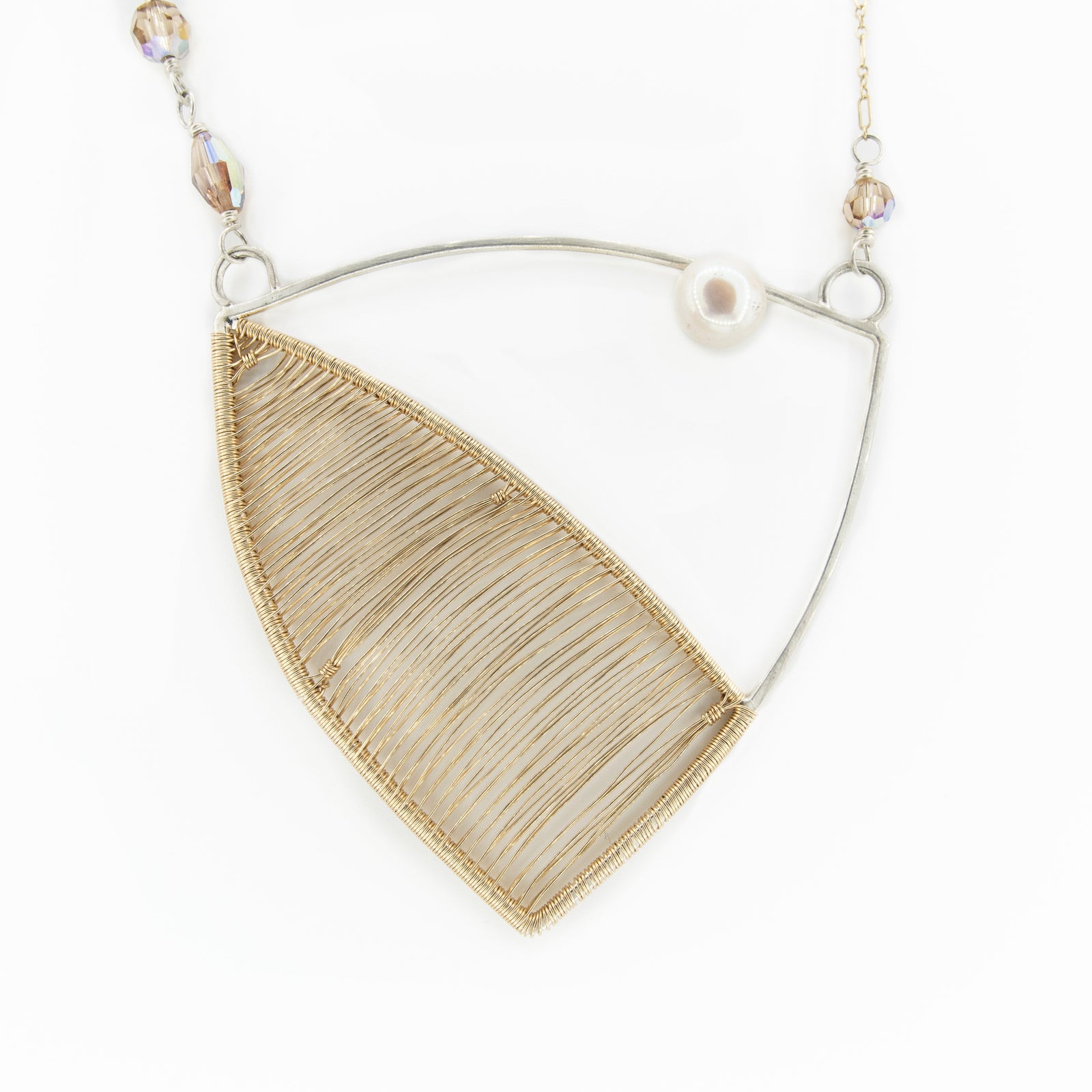 Beatrice - Mixed Metals Woven Necklace - Original Sin Jewelry