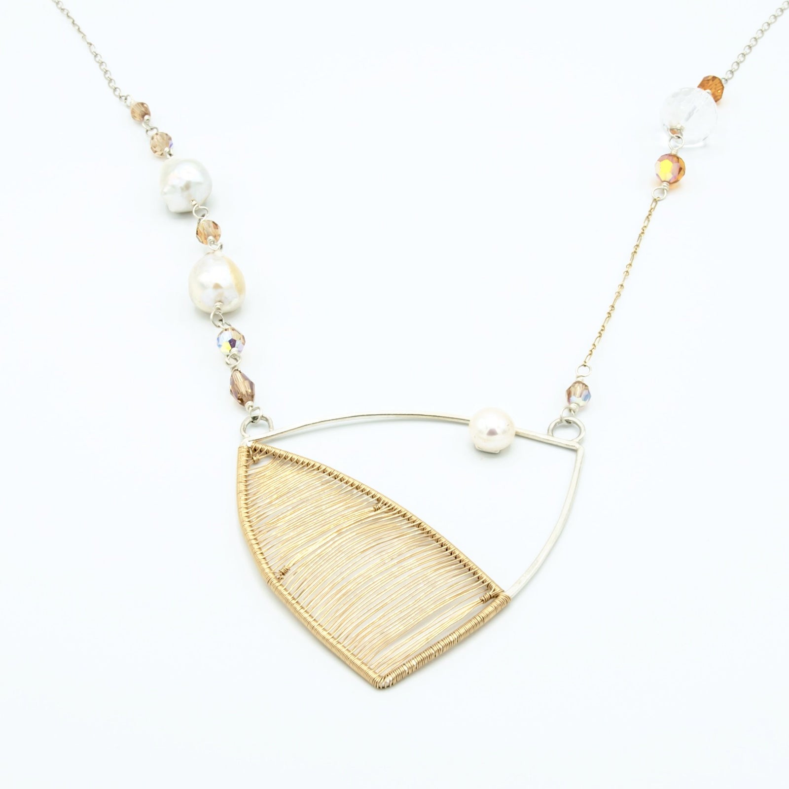 Beatrice - Mixed Metals Woven Necklace - Original Sin Jewelry