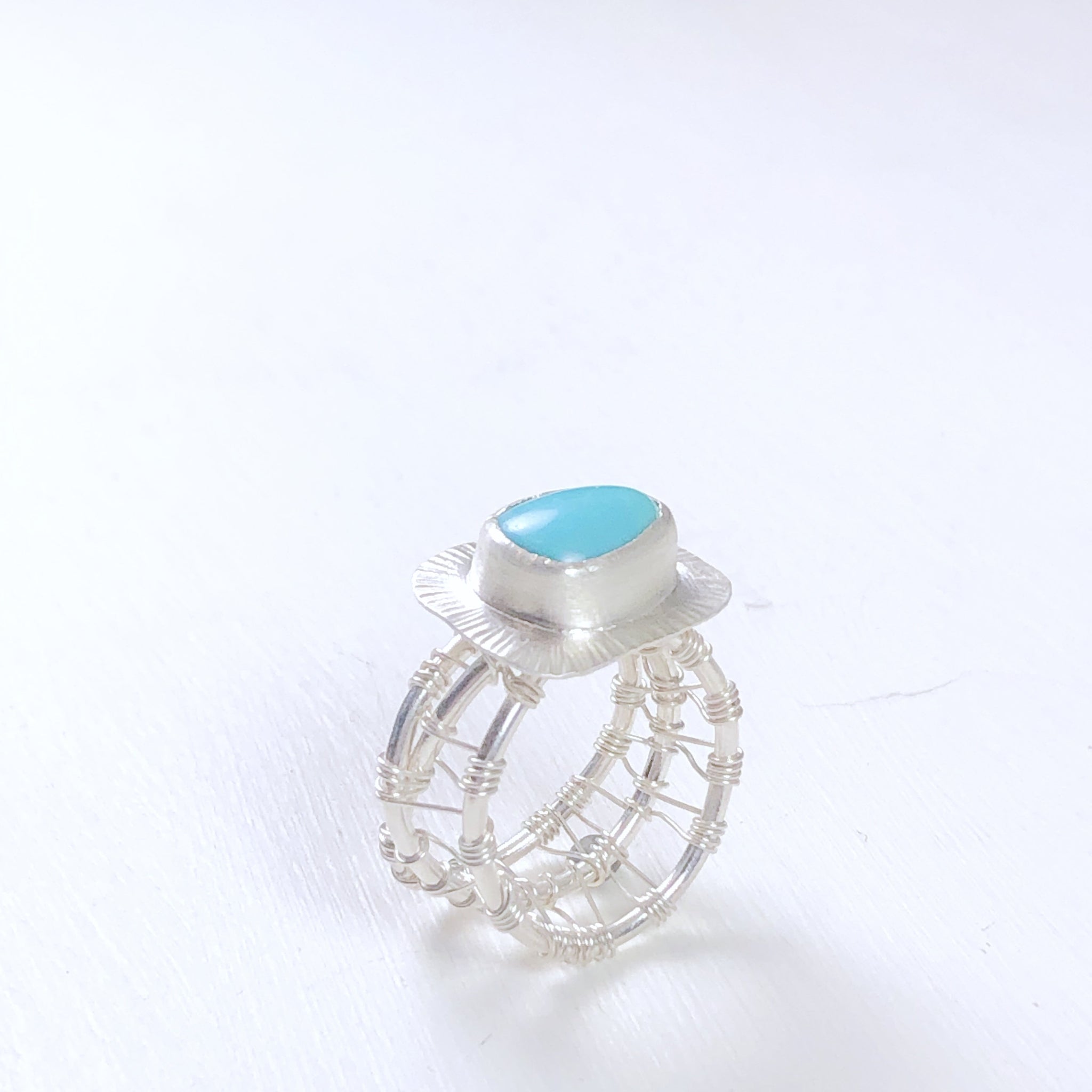 Blair Royston Turquoise Woven Nest Ring Original Sin Jewelry
