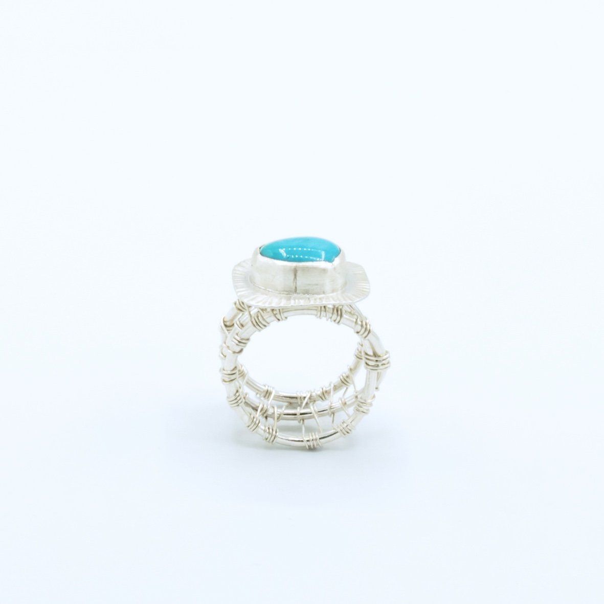 Blair - Royston Turquoise Woven Nest Ring - Original Sin Jewelry