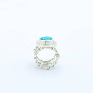 Blair - Royston Turquoise Woven Nest Ring - Original Sin Jewelry