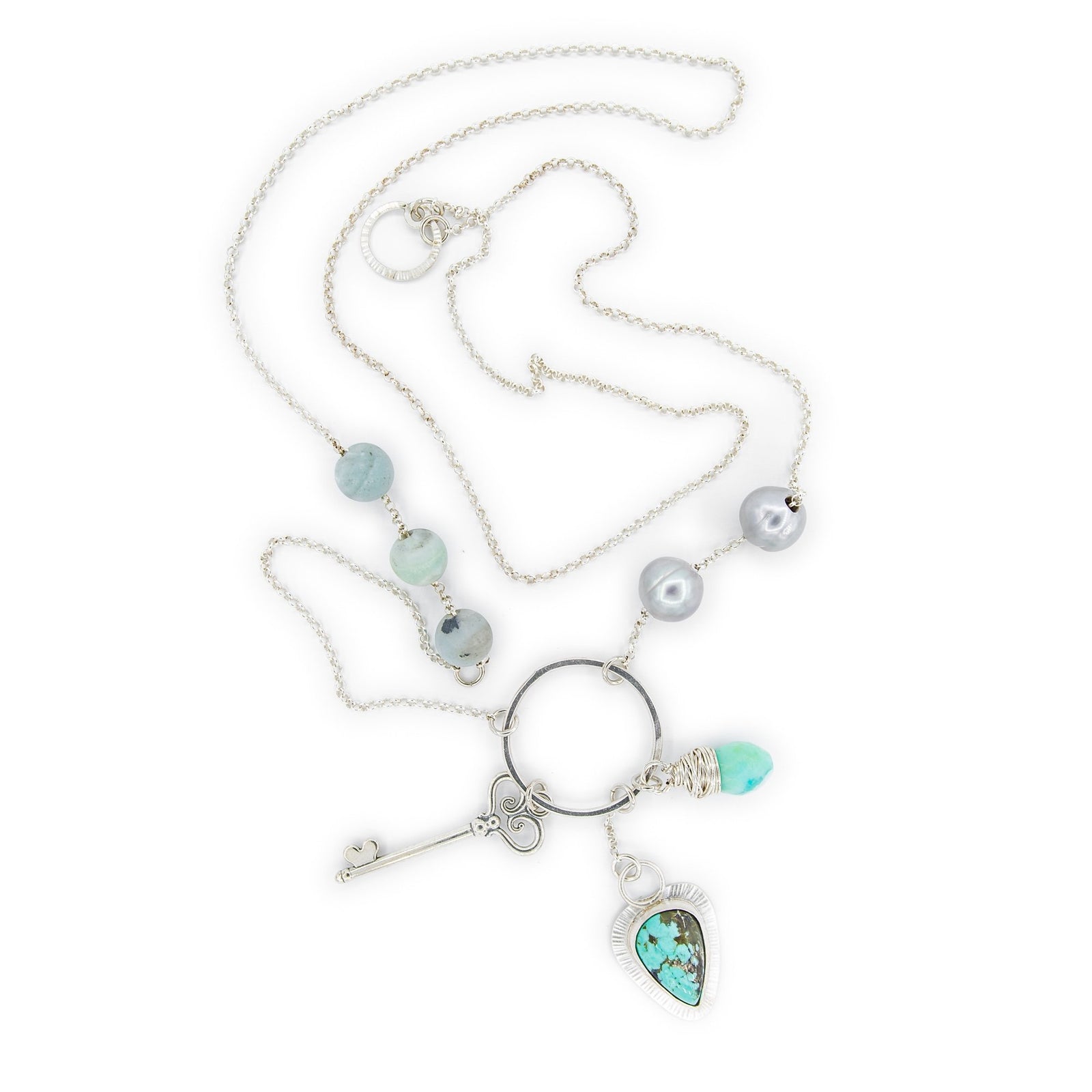 Turquoise Charm Necklace by Original Sin Jewelry