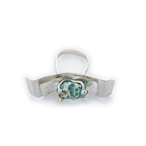 Size 8.5 Turquoise Nugget Ring by OSJ