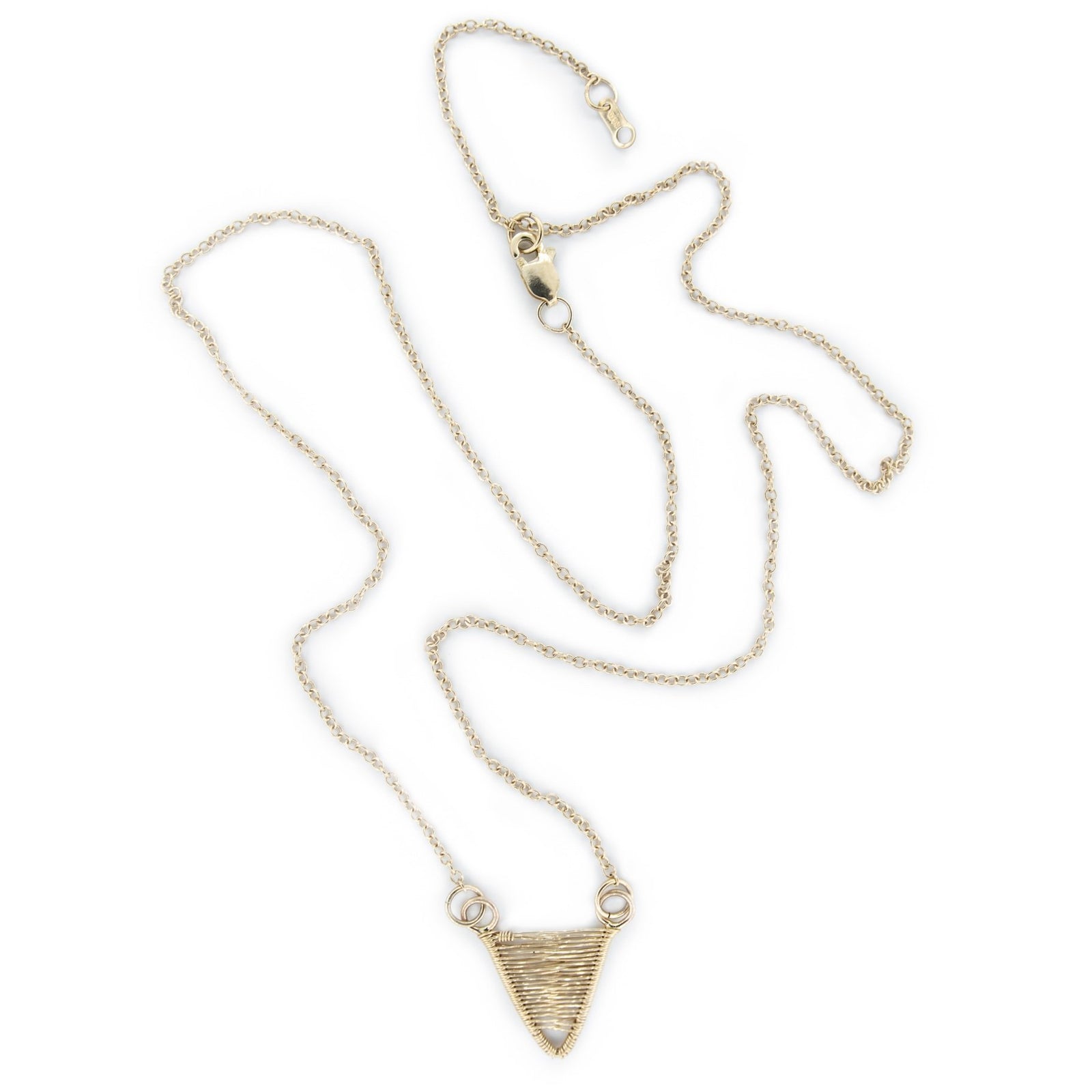 Woven 14k Gold Tiny Shield Necklace by Original Sin Jewelry