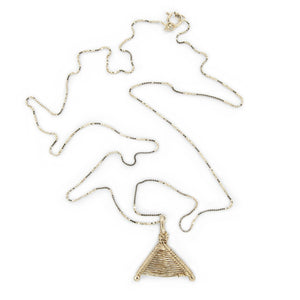 Dea - 14k Gold Tiny Wishbone Necklace (with Chain) - Original Sin Jewelry