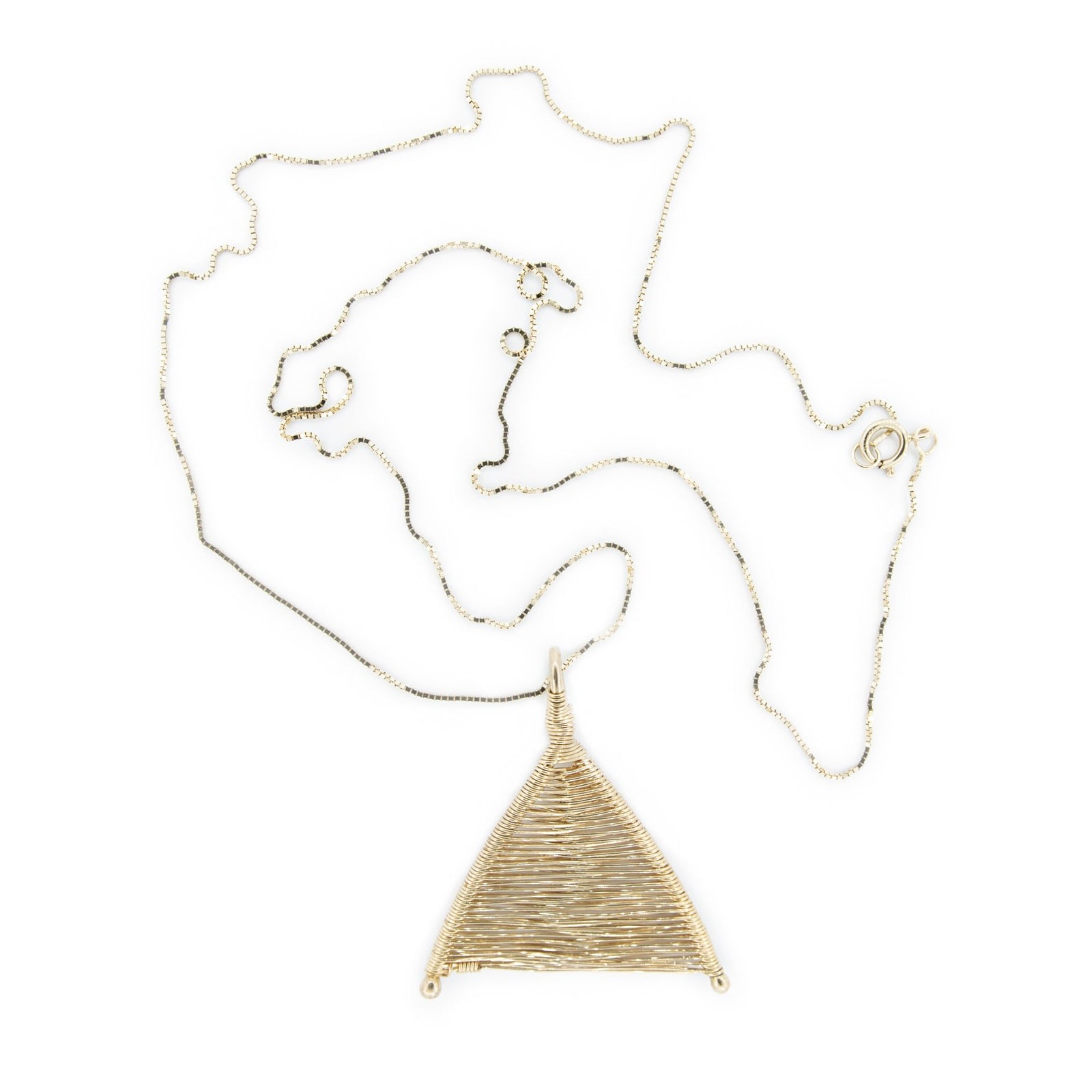 14k Gold Wishbone Necklace by Original Sin Jewelry