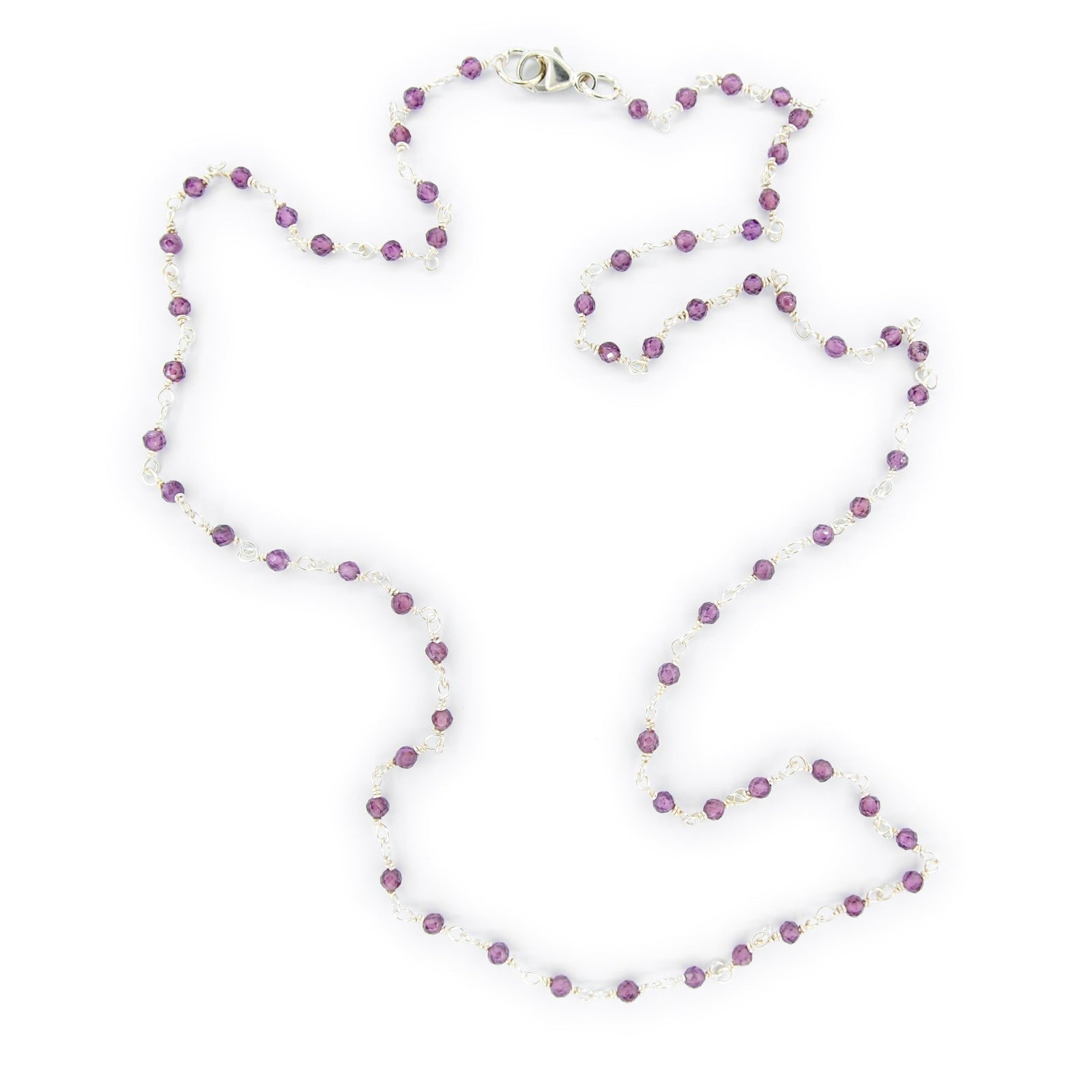 Rhodolite Garnet Silver Layer Necklace by Original Sin Jewelry