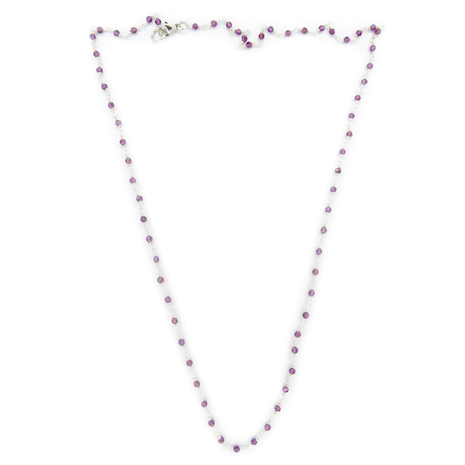 Rhodolite Garnet Silver Layer Necklace by Original Sin Jewelry