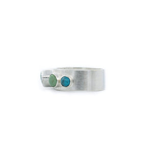 Green and Blue Turquoise Wedding Band Style Ring by OSJ
