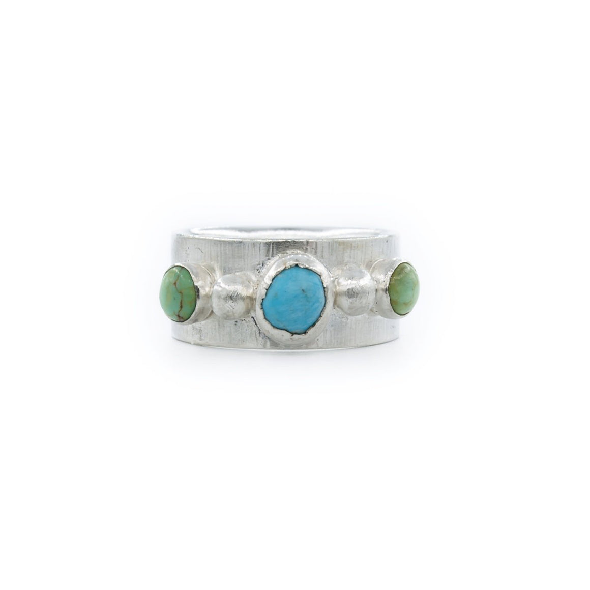 Blue and Green Turquoise Wedding Band Style Ring by OSJ