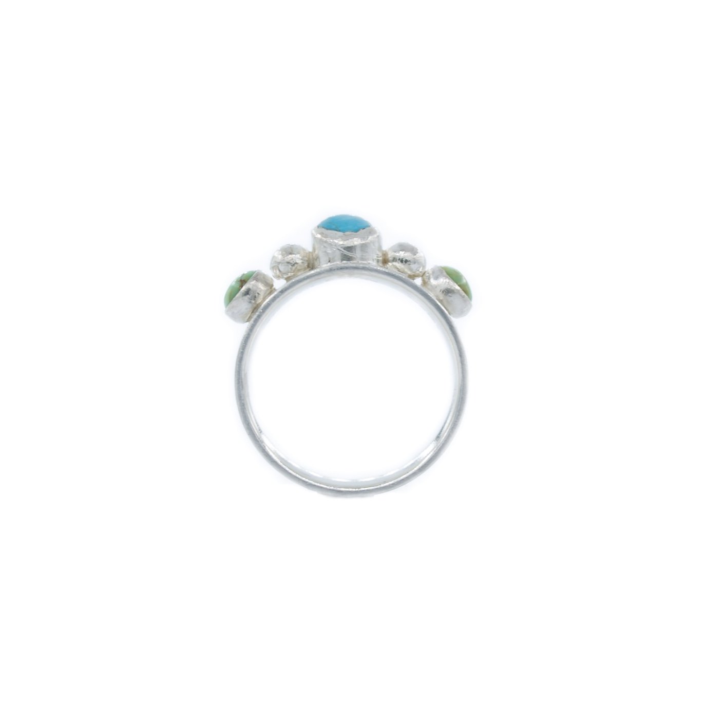 Blue and Green Turquoise Wedding Band Style Ring by OSJ