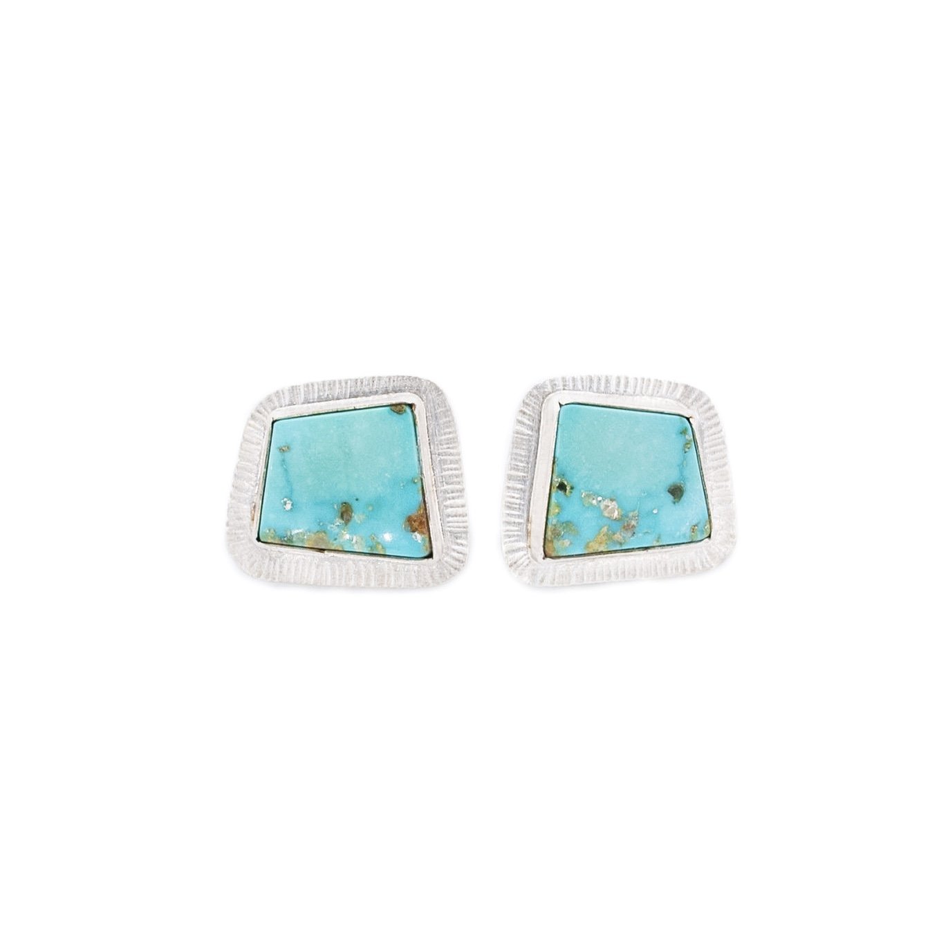 Turquoise and Silver Cuff Links by Original Sin Jewerly