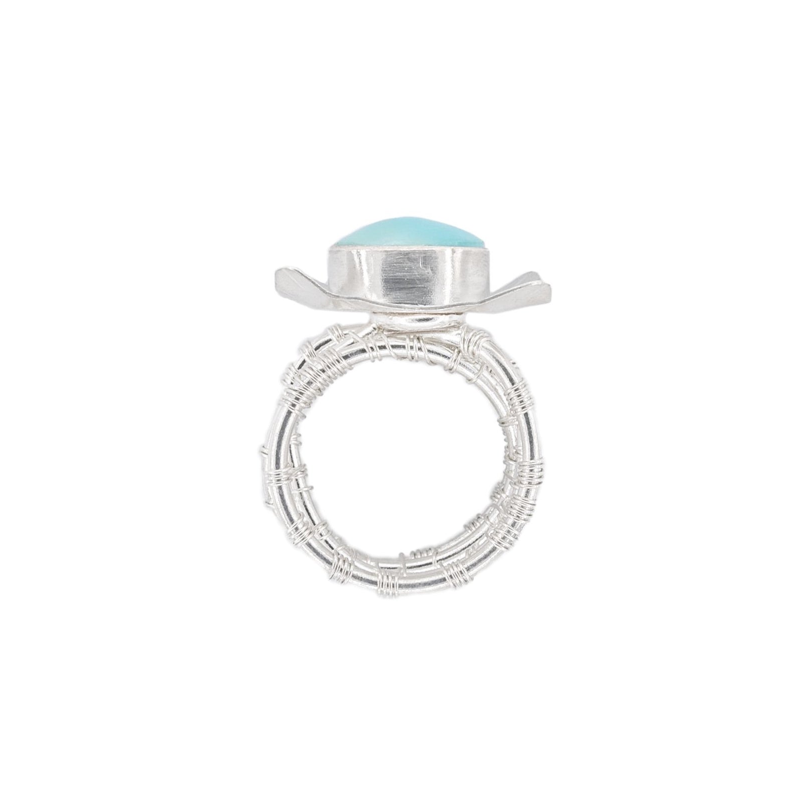 Sleeping Beauty Turquoise and Silver Ring by Original Sin Jewelry
