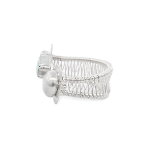 Side View of Woven Band Open Ring by OSJ