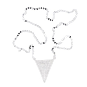 Woven Fine Silver Shield Necklace by Original Sin Jewelry