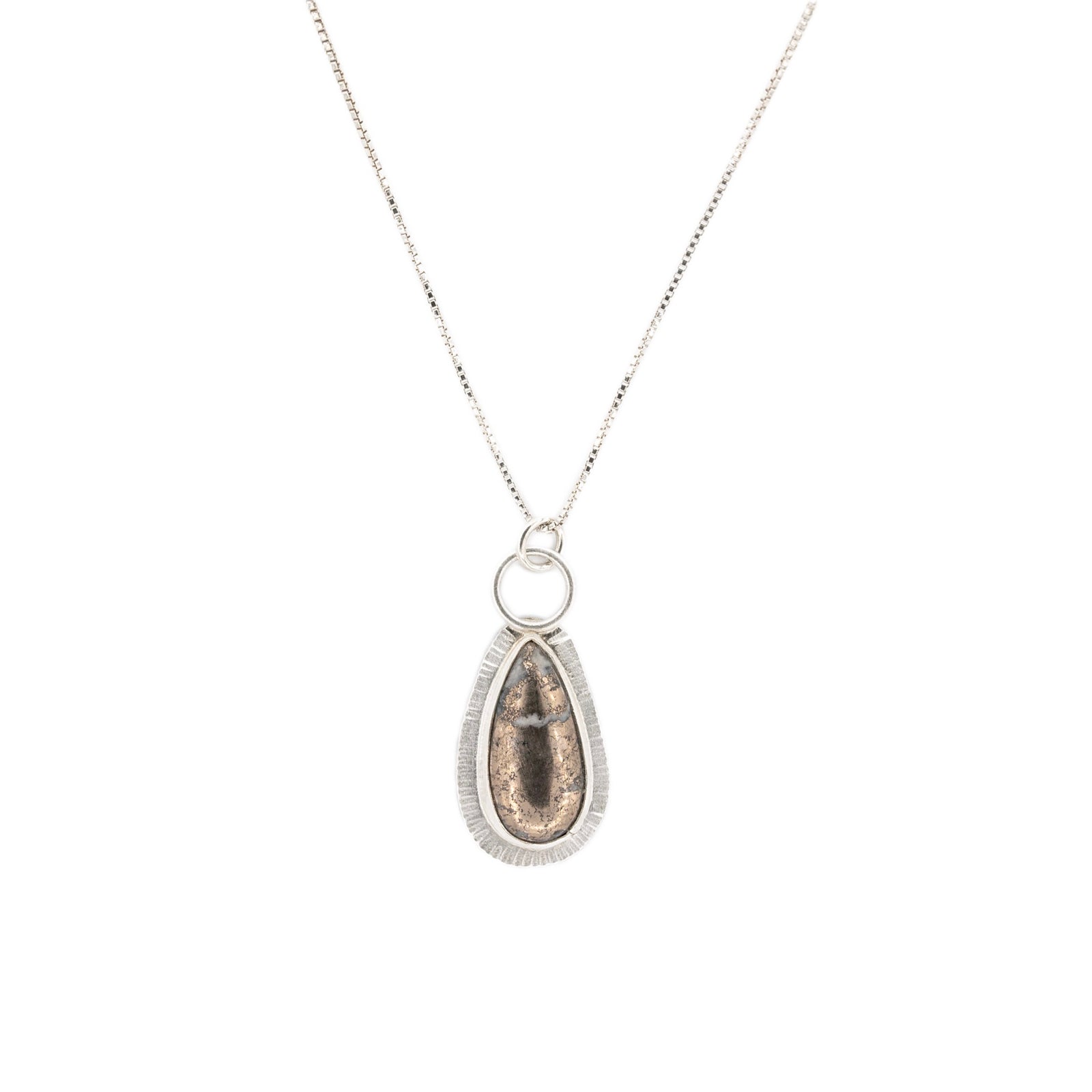 Nickeline in Quartz Silver Pendant on 16 inch chain by Original Sin Jewelry