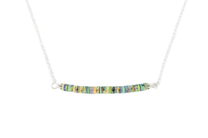 opal rondel beads bar necklace Balance by Original Sin Jewelry
